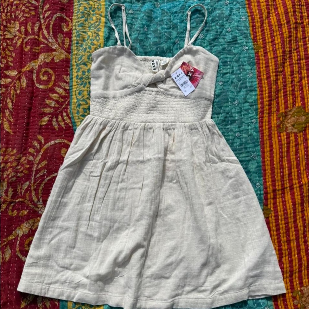 Roxy Sunrise Vibes Dress in Parchment, Size XS, NWT